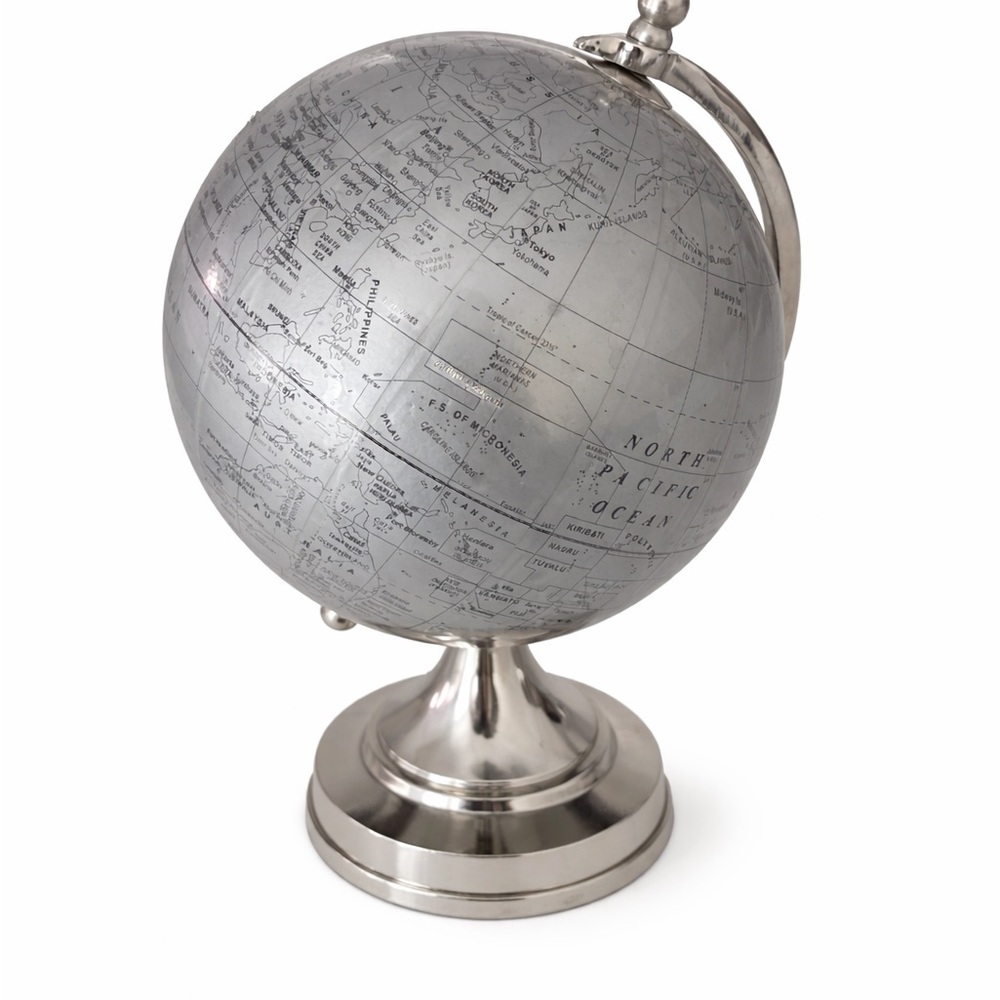 Silver Globe with Stand